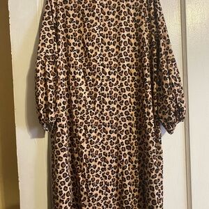 Dress animal long dress button in the front